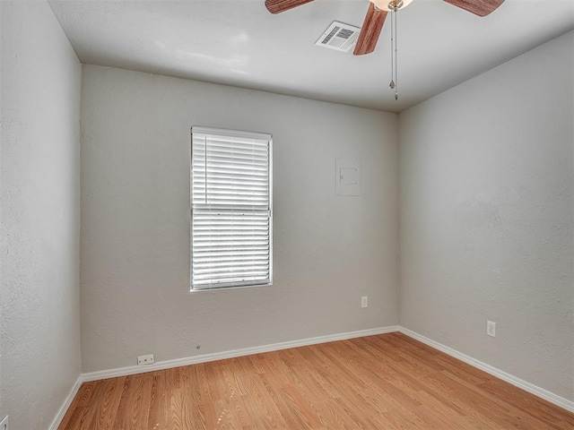 118 W Marshall Dr, Oklahoma City, OK 73110 - empty room with light wood finished floors and ceiling fan