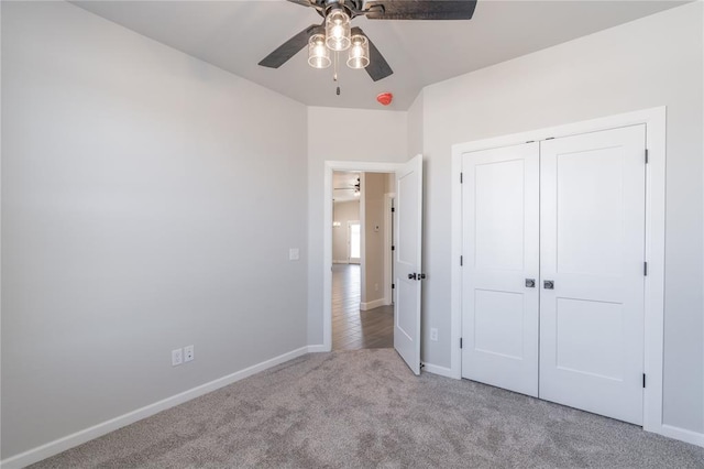 1224 Colonial Ave, Tuttle, OK 73089 - unfurnished bedroom with carpet floors, a closet, and ceiling fan