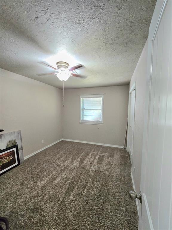 2015 Willard Dr, Altus, OK 73521 - carpeted spare room featuring ceiling fan and a textured ceiling