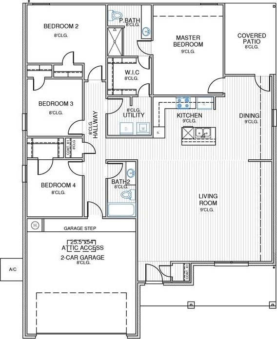 904 Hazy Brook Cir, Chickasha, OK 73018 - view of room layout