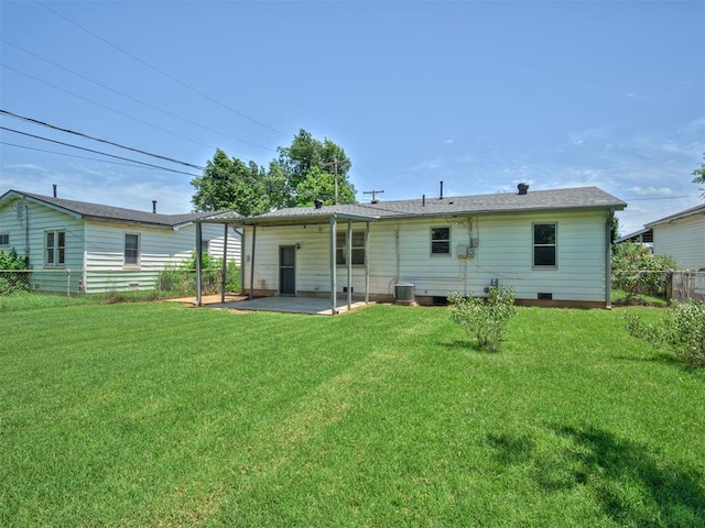2713 S Glenn Ave, Del City, OK 73115 - rear view of property featuring a patio area and a fenced backyard