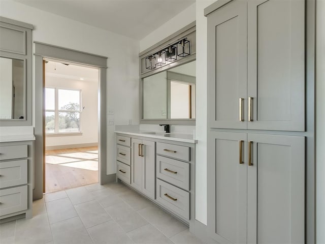 2741 Two Socks Run, Guthrie, OK 73044 - bathroom featuring vanity and tile patterned floors