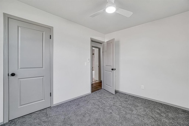 1608 Truman Dr, Altus, OK 73521 - unfurnished bedroom with carpet floors and ceiling fan