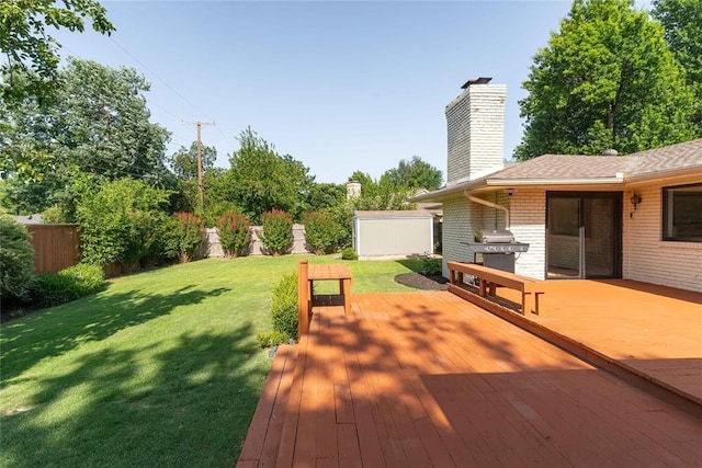 1503 Brighton Ave, Oklahoma City, OK 73120 - wooden deck with a grill