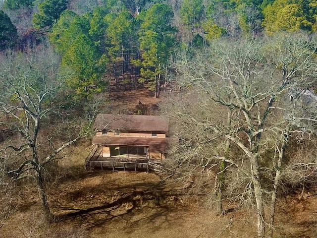 18792 W State Highway 3, Wright City, OK 74745 - aerial view of property and surrounding area with a forest