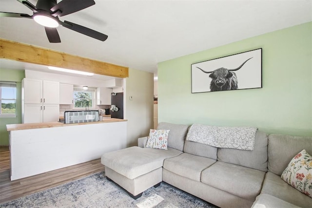870 S Cemetery Rd Unit 2940, Tuttle, OK 73089 - living area featuring wood finished floors and a ceiling fan