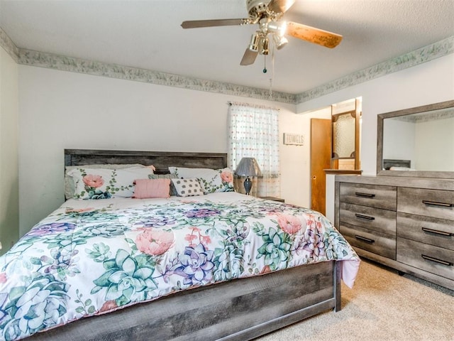 3900 Chetwood Dr, Del City, OK 73115 - bedroom with carpet flooring and a ceiling fan