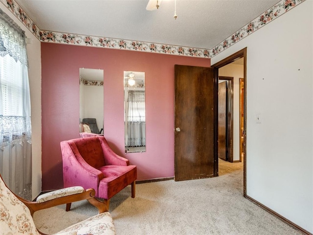3900 Chetwood Dr, Del City, OK 73115 - sitting room with carpet flooring and baseboards