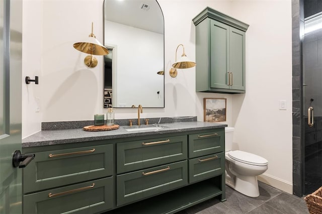 501 Old Creek Rd, Edmond, OK 73034 - bathroom with vanity and a shower stall