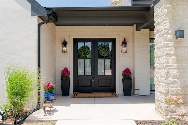 501 Old Creek Rd, Edmond, OK 73034 - view of exterior entry featuring french doors