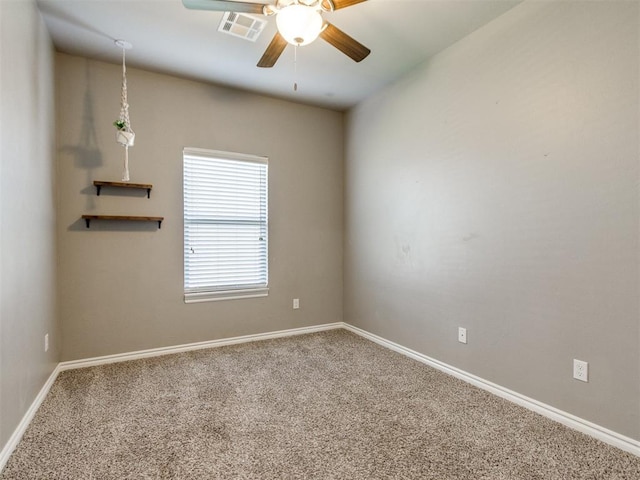 7313 Jack Dr, Oklahoma City, OK 73132 - spare room featuring carpet and ceiling fan