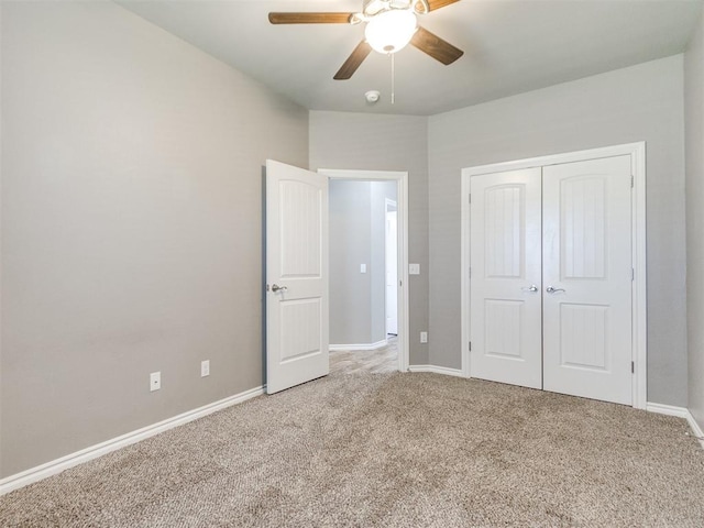 7313 Jack Dr, Oklahoma City, OK 73132 - unfurnished bedroom with carpet floors, a closet, and ceiling fan