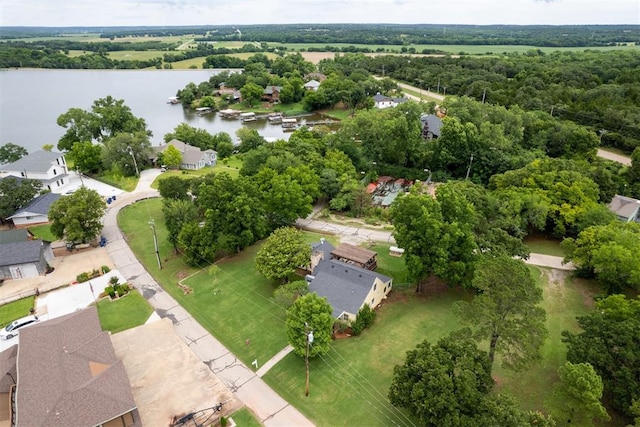 80 E Shore Dr, Arcadia, OK 73007 - aerial view of residential area featuring a large body of water