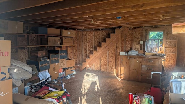 3957 N 58th Ter, Oklahoma City, OK 73112 - basement featuring stairs