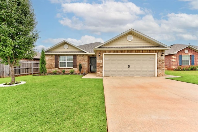 11704 NW 135th Ter, Piedmont, OK 73078 - ranch-style house with concrete driveway, a garage, and brick siding