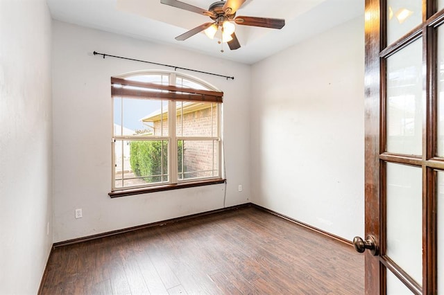 2524 Faint Ridge Way, Piedmont, OK 73078 - empty room featuring wood finished floors and a ceiling fan