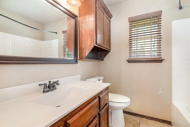2524 Faint Ridge Way, Piedmont, OK 73078 - full bath featuring vanity, plenty of natural light, tile patterned flooring, and  shower combination