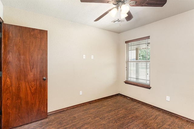 2524 Faint Ridge Way, Piedmont, OK 73078 - spare room featuring wood finished floors and ceiling fan