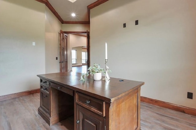 30202 Sleepy Hollow Dr, Mcloud, OK 74851 - office space with light wood-style flooring and ornamental molding