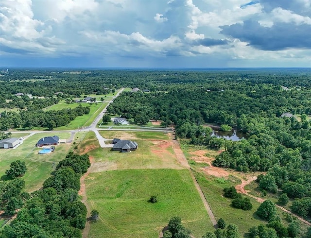 30202 Sleepy Hollow Dr, Mcloud, OK 74851 - aerial overview of property's location with a forest