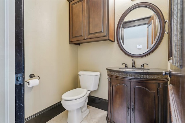 13209 Blue Canyon Cir, Oklahoma City, OK 73142 - half bath featuring vanity and tile patterned flooring