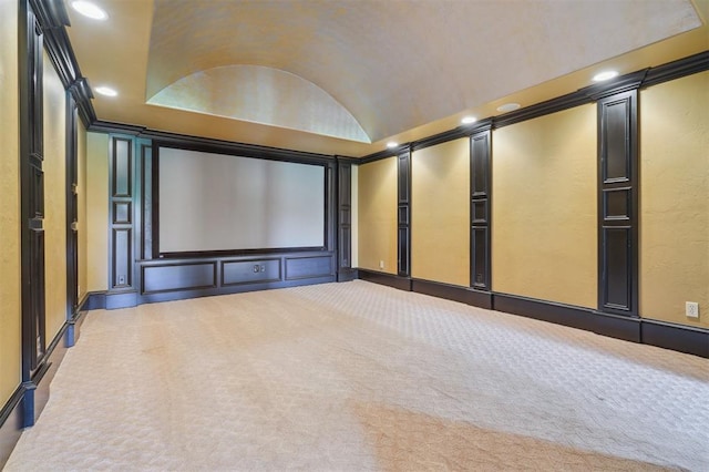 13209 Blue Canyon Cir, Oklahoma City, OK 73142 - carpeted cinema featuring lofted ceiling and recessed lighting