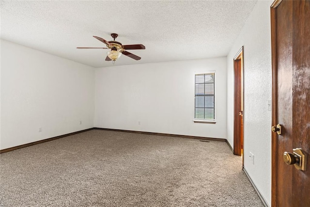 1912 Magnolia Ln, Edmond, OK 73013 - carpeted empty room with ceiling fan and a textured ceiling