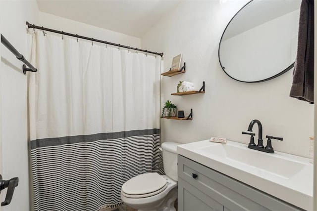 619 SW 28th St, Moore, OK 73160 - bathroom featuring vanity and a shower with shower curtain