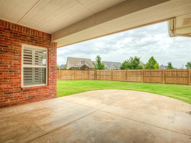 8408 NW 134th St, Oklahoma City, OK 73142 - fenced backyard with a patio