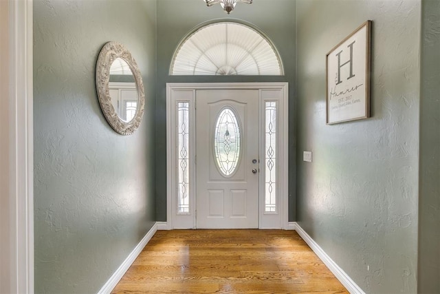 4120 S Choctaw Rd, Choctaw, OK 73020 - entrance foyer featuring light wood finished floors and a textured wall
