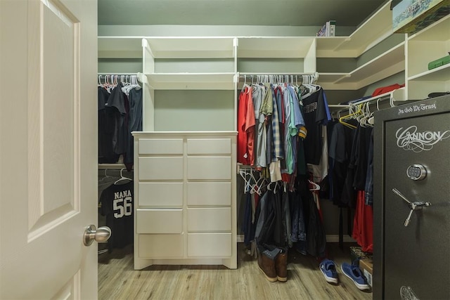 4120 S Choctaw Rd, Choctaw, OK 73020 - spacious closet featuring wood finished floors