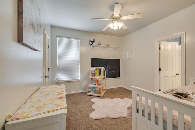 4120 S Choctaw Rd, Choctaw, OK 73020 - bedroom featuring carpet floors, multiple windows, and ceiling fan