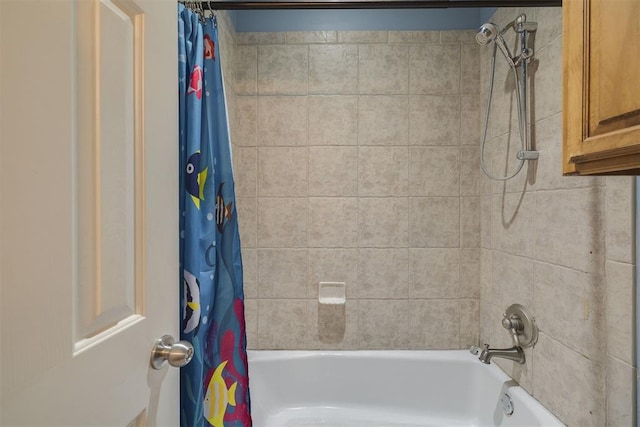 4120 S Choctaw Rd, Choctaw, OK 73020 - bathroom with shower / bathtub combination with curtain
