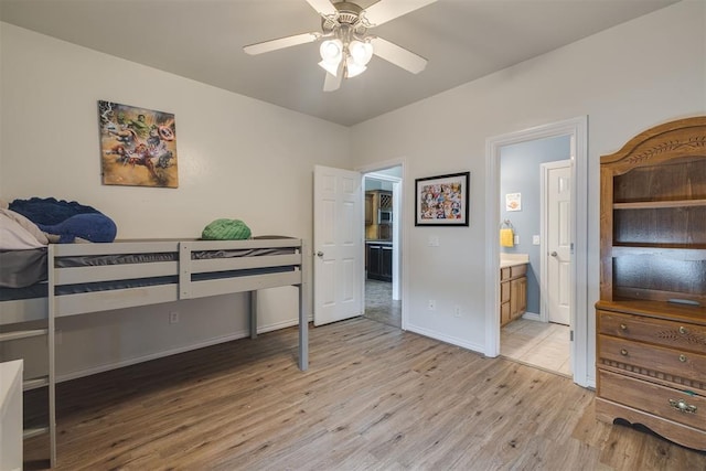 4120 S Choctaw Rd, Choctaw, OK 73020 - bedroom featuring light wood-style flooring and ensuite bath