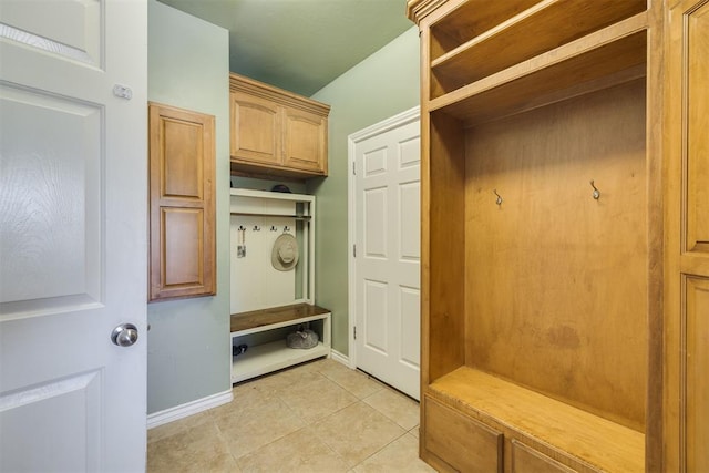 4120 S Choctaw Rd, Choctaw, OK 73020 - mudroom featuring light tile patterned flooring and baseboards