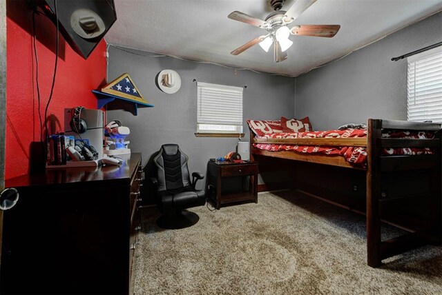 881 County St Unit 2938, Tuttle, OK 73089 - carpeted bedroom featuring multiple windows and a ceiling fan
