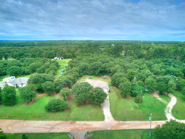 21945 N Fork Rd, Luther, OK 73054 - aerial overview of property's location featuring a heavily wooded area