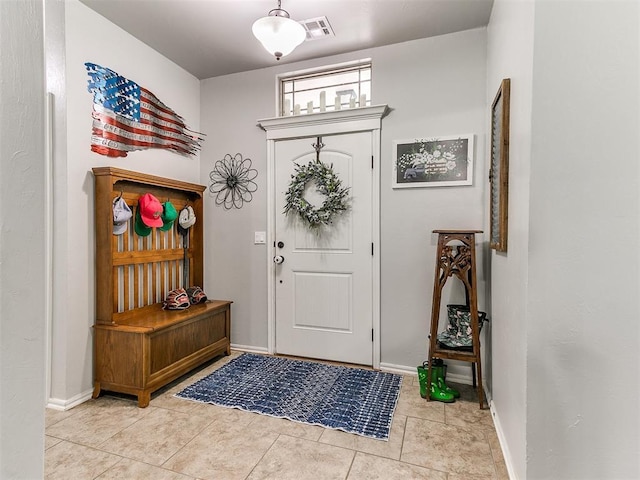 21945 N Fork Rd, Luther, OK 73054 - foyer entrance with tile patterned floors and baseboards
