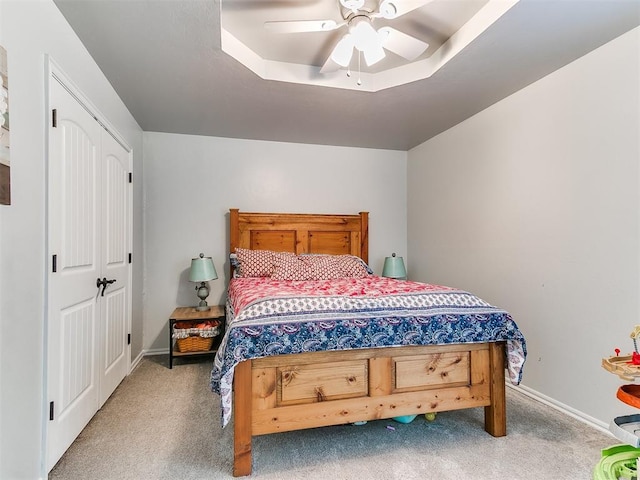 21945 N Fork Rd, Luther, OK 73054 - carpeted bedroom featuring ceiling fan and baseboards