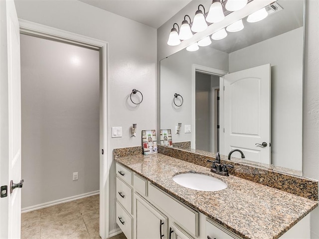 21945 N Fork Rd, Luther, OK 73054 - bathroom featuring vanity and tile patterned flooring