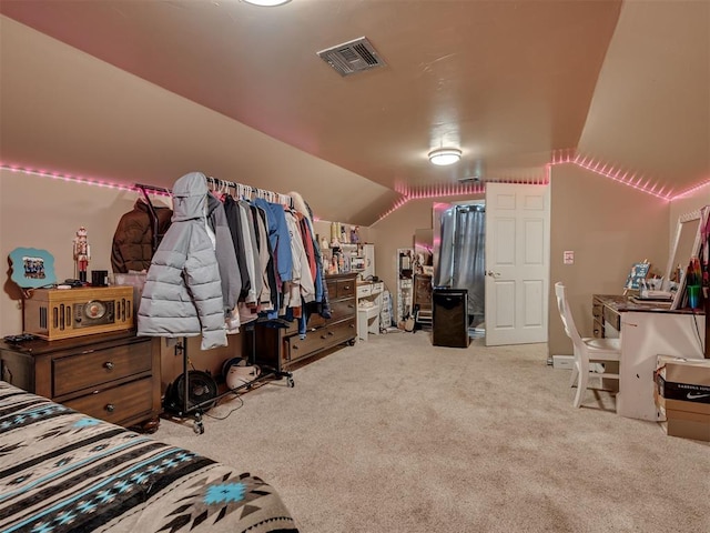 434 N Oak Ave, Hennessey, OK 73742 - carpeted bedroom with vaulted ceiling