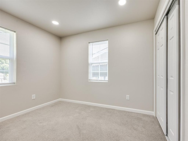 3609 S Quapah Ave, Oklahoma City, OK 73119 - unfurnished bedroom with carpet, recessed lighting, and a closet