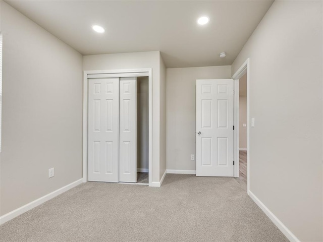 3609 S Quapah Ave, Oklahoma City, OK 73119 - unfurnished bedroom featuring carpet, recessed lighting, and a closet