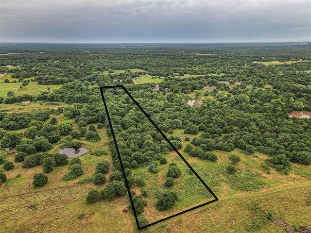14345 N Harrah Rd, Luther, OK 73054 - aerial overview of property's location featuring property boundaries highlighted