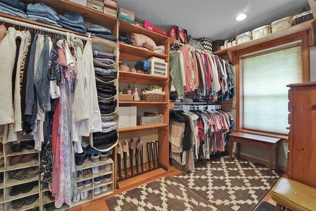 22071 E 1250th Rd, Rocky, OK 73661 - walk in closet featuring wood finished floors