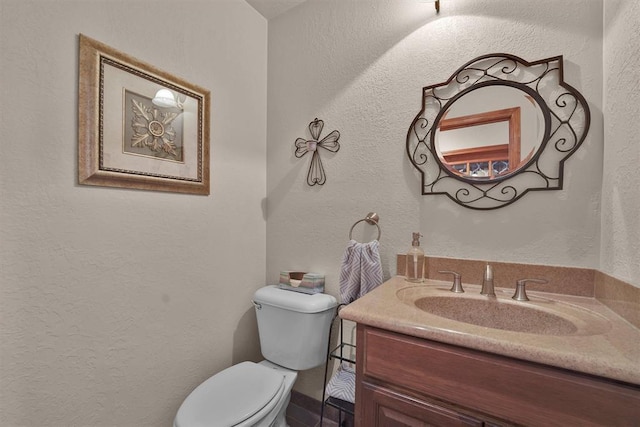 22071 E 1250th Rd, Rocky, OK 73661 - half bath with vanity and a textured wall