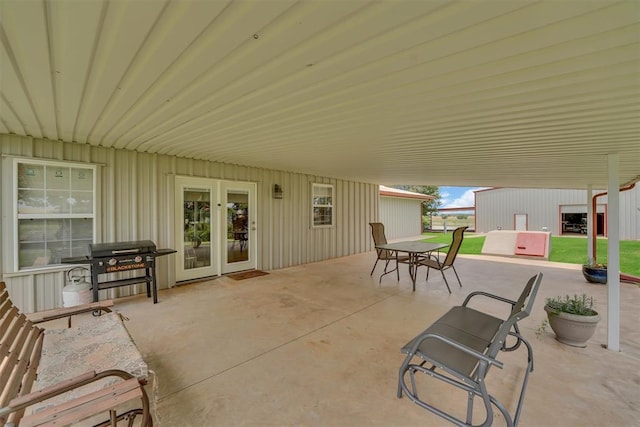 22071 E 1250th Rd, Rocky, OK 73661 - view of patio / terrace with a grill and outdoor dining space