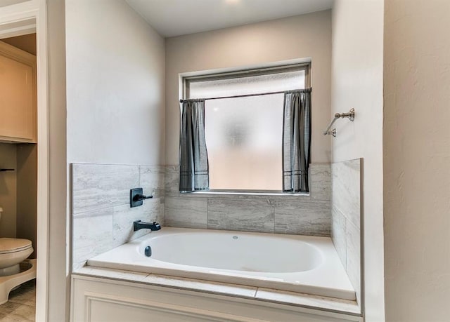 8401 Poplar Dr, Edmond, OK 73034 - bathroom featuring toilet and a bath