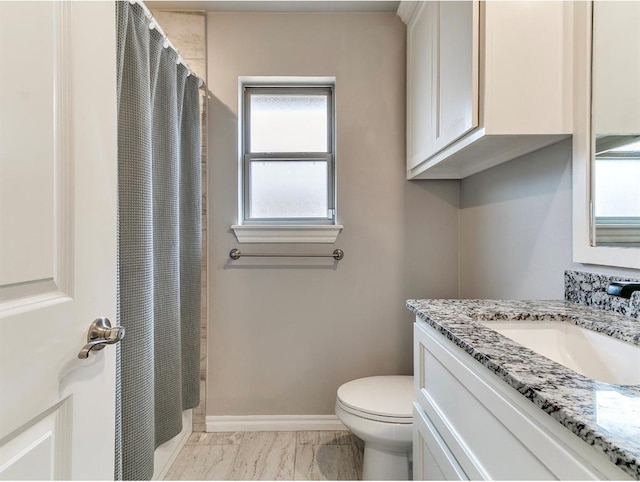 8401 Poplar Dr, Edmond, OK 73034 - bathroom featuring vanity and a shower with shower curtain