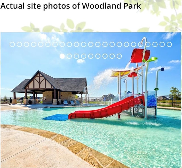 8401 Poplar Dr, Edmond, OK 73034 - community pool with a water slide